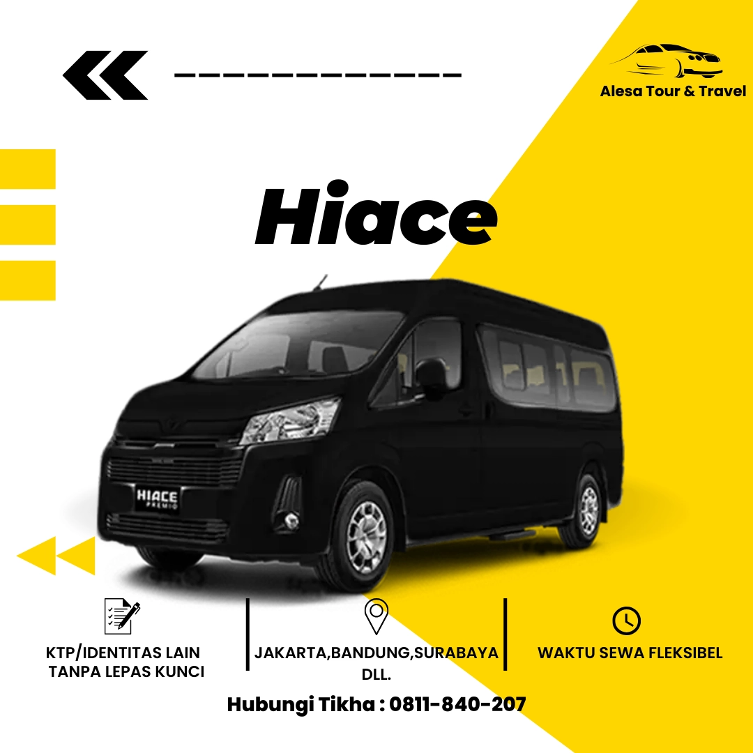 sewa hiace Jogja, rental hiace Yogyakarta, transportasi wisata Jogja, mobil hiace sewaan, armada hiace tour Jogja